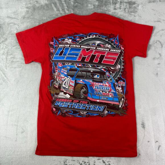 USMTS racing streetwear y2k front/back graphic tshirt mens Small - Picture 2 of 5